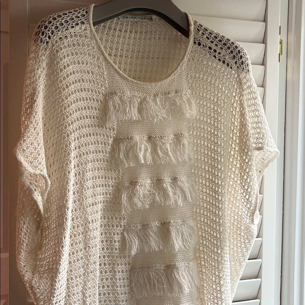 Trina Turk Cream Knit Sweater